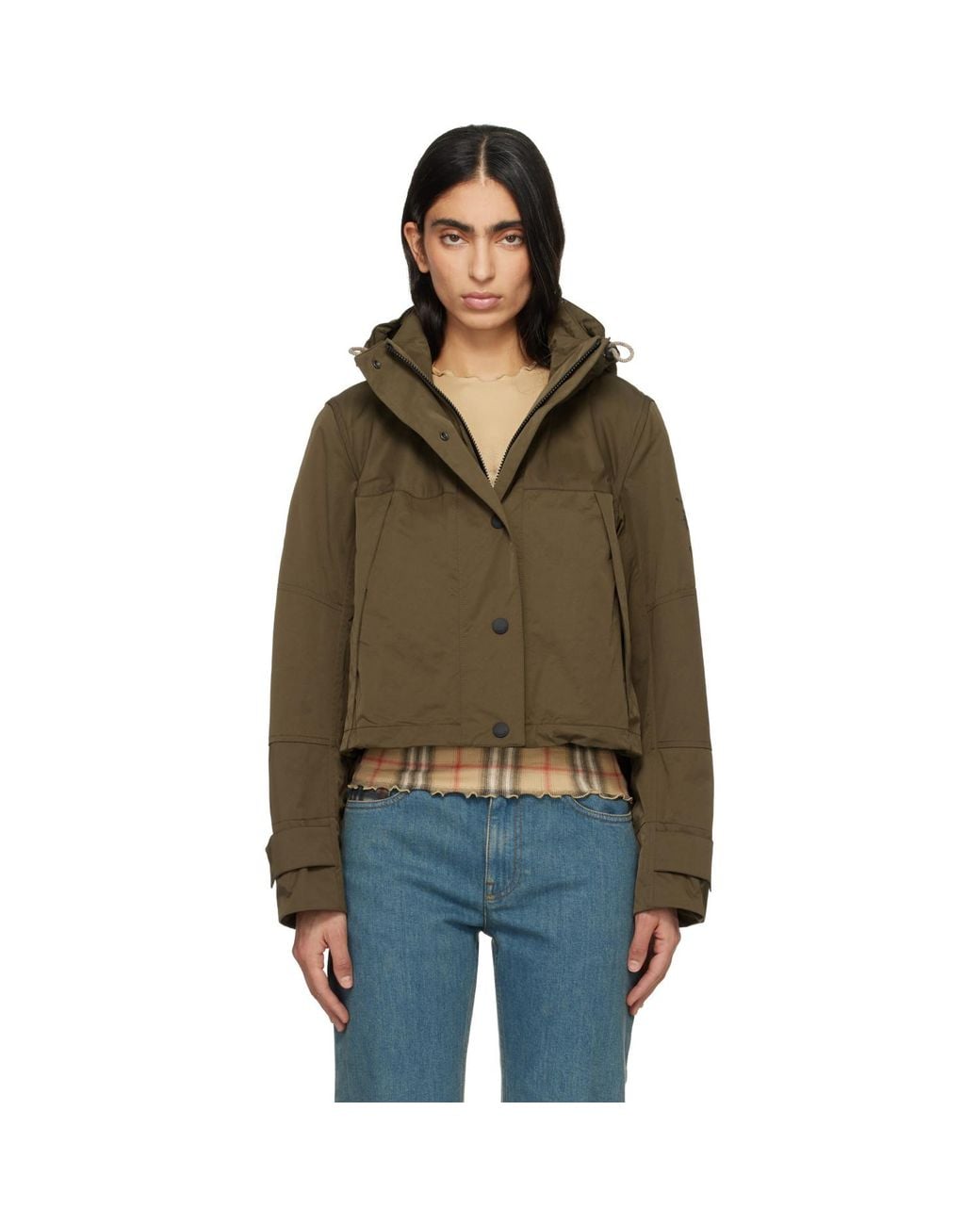 Burberry Black Khaki Nylon Jacket