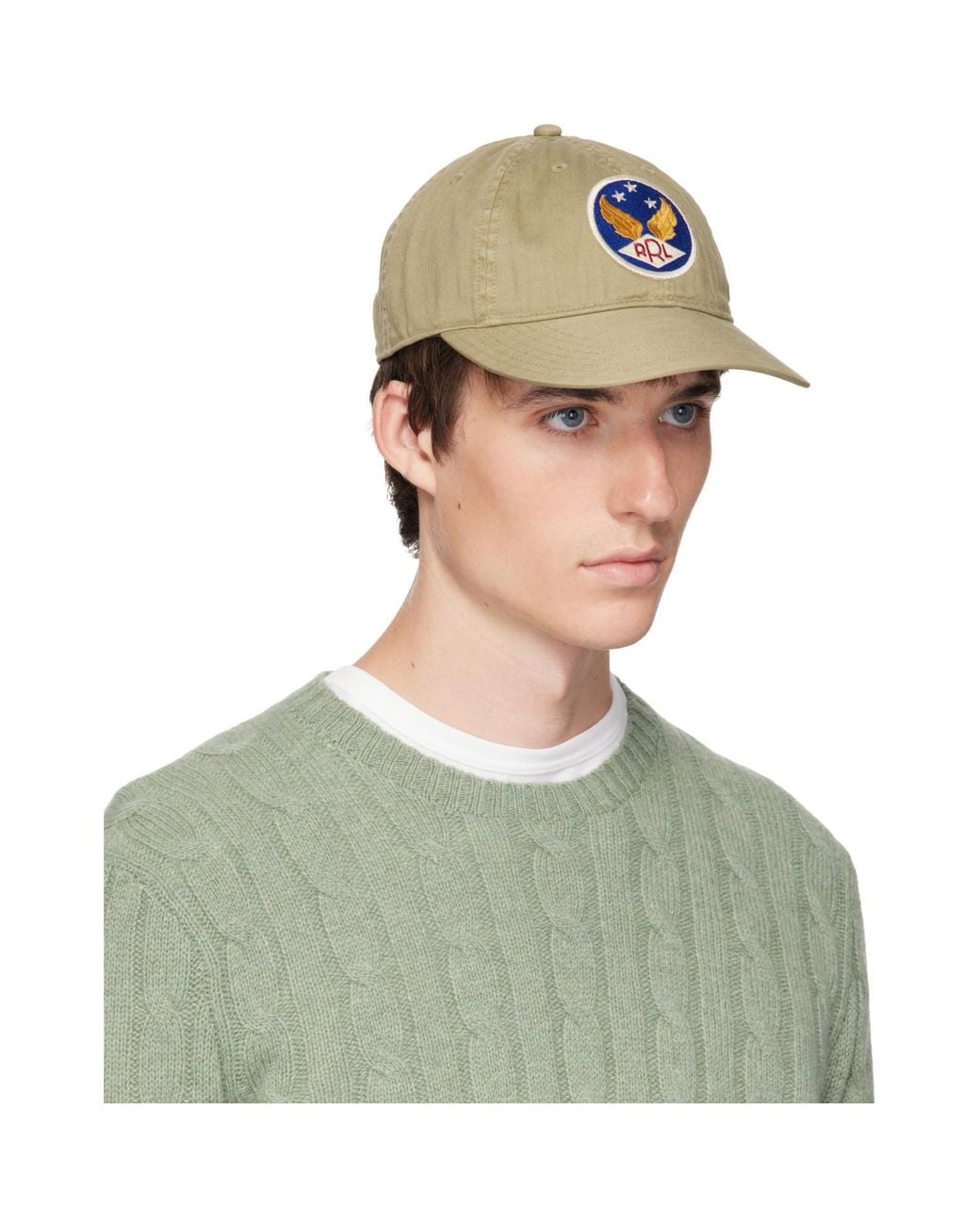 RRL Green Winged-Logo Twill Ball Cap for men