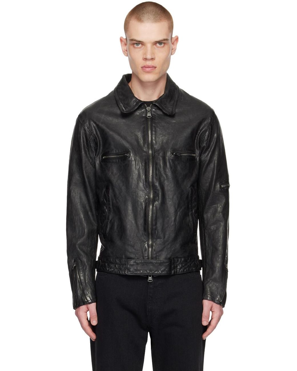 ジャケット・アウター ISAMU KATAYAMA BACKLASH leather jacket Yohji Yamamoto Black Isamu Katayama Backlash Edition Leather