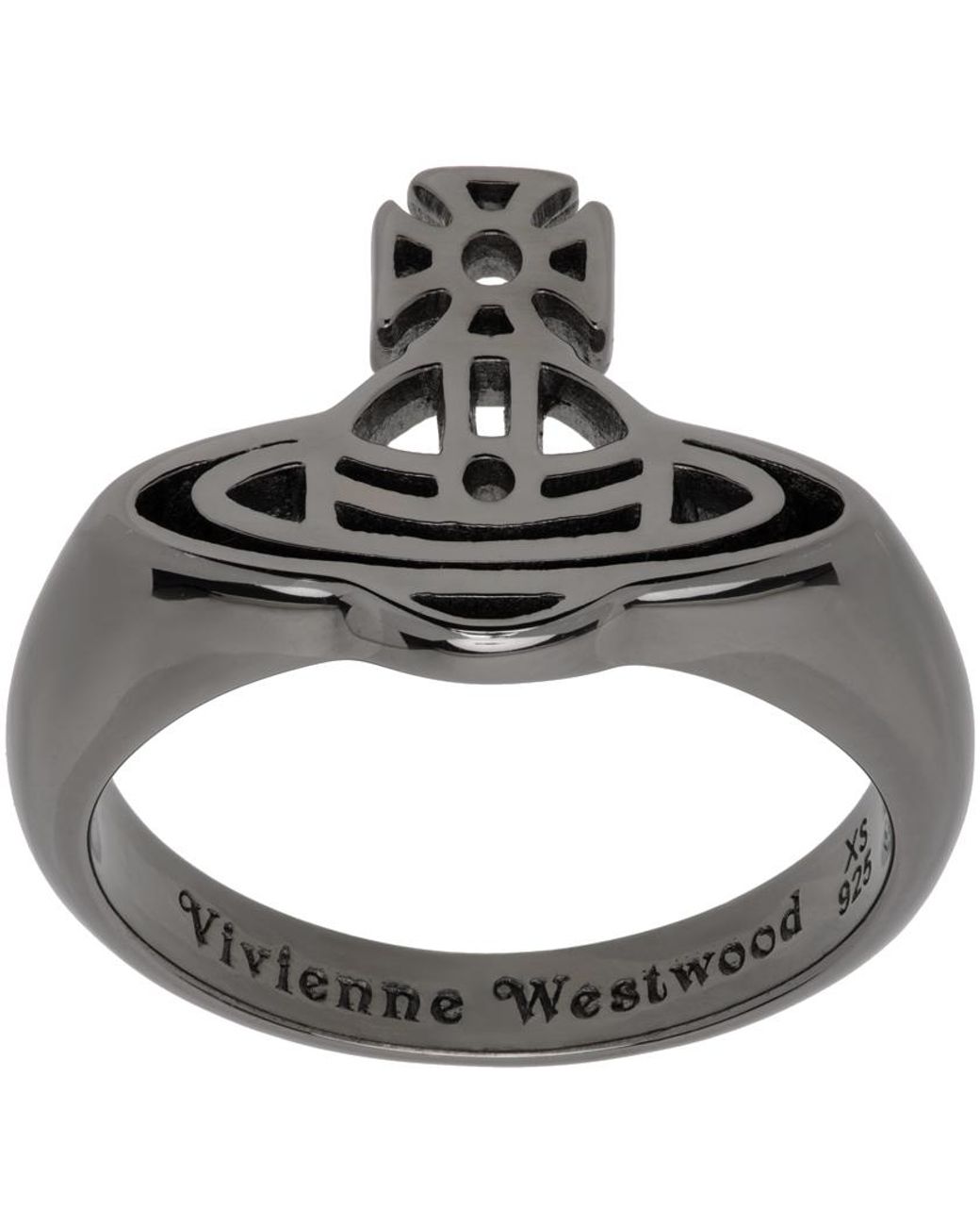 Vivienne Westwood｜ (AVON RING (64040183 01P019)) Vivienne Westwood Gunmetal Avon Ring in Metallic for Men | Lyst