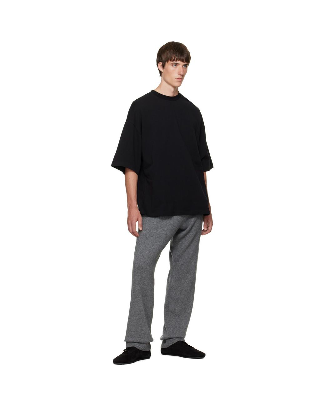 Entire studios Black Heavy Boxy T-Shirt for men