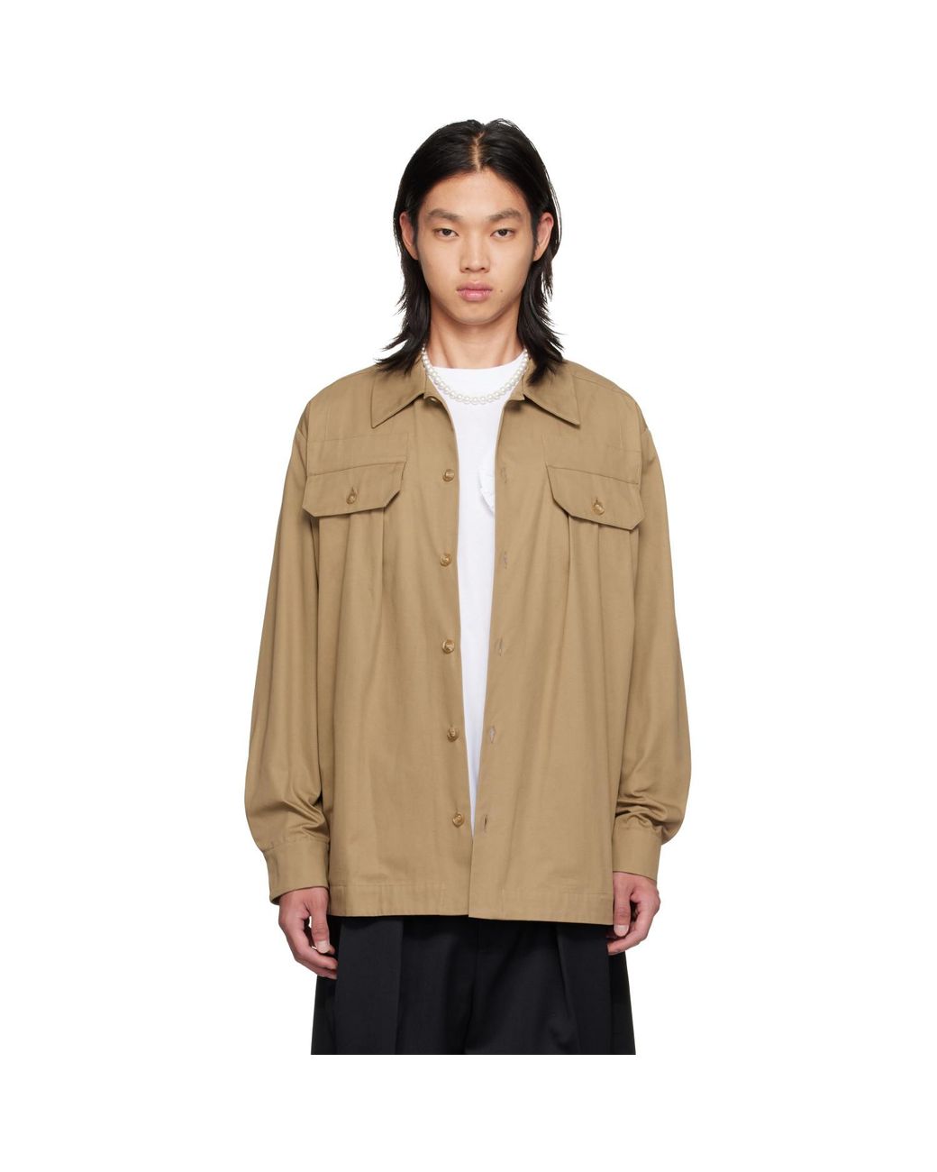Simone Rocha Natural Military Overshirt for men
