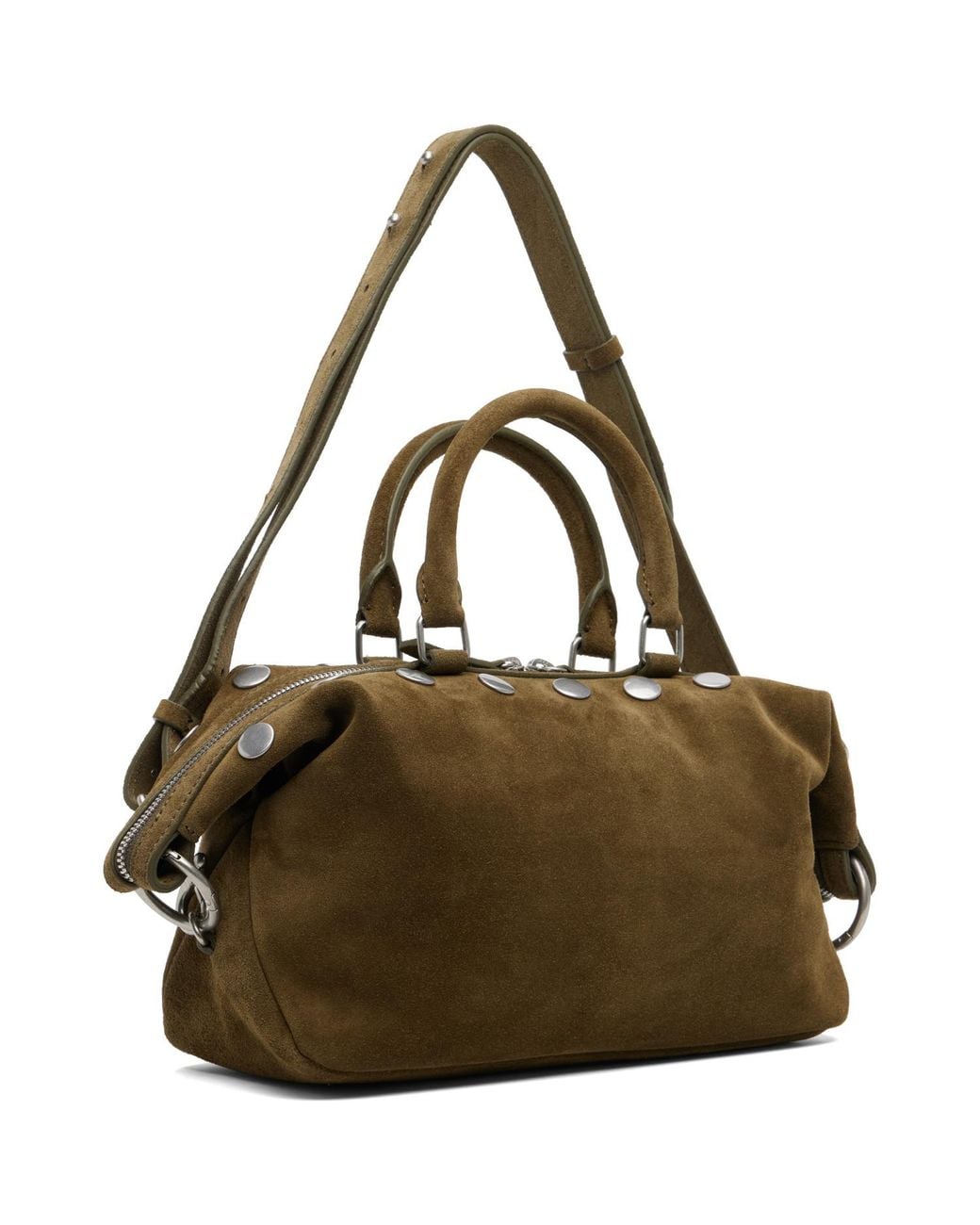 MARGE SHERWOOD Metallic Khaki Dumpling Stud Mini Bag