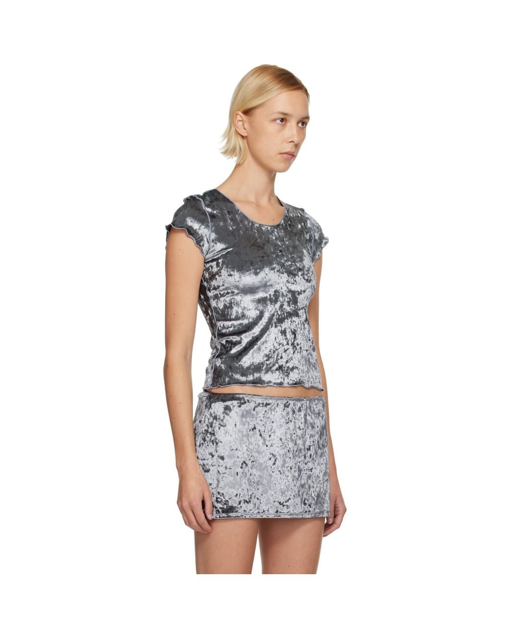 Maryam Nassir Zadeh Blue Isla T-Shirt