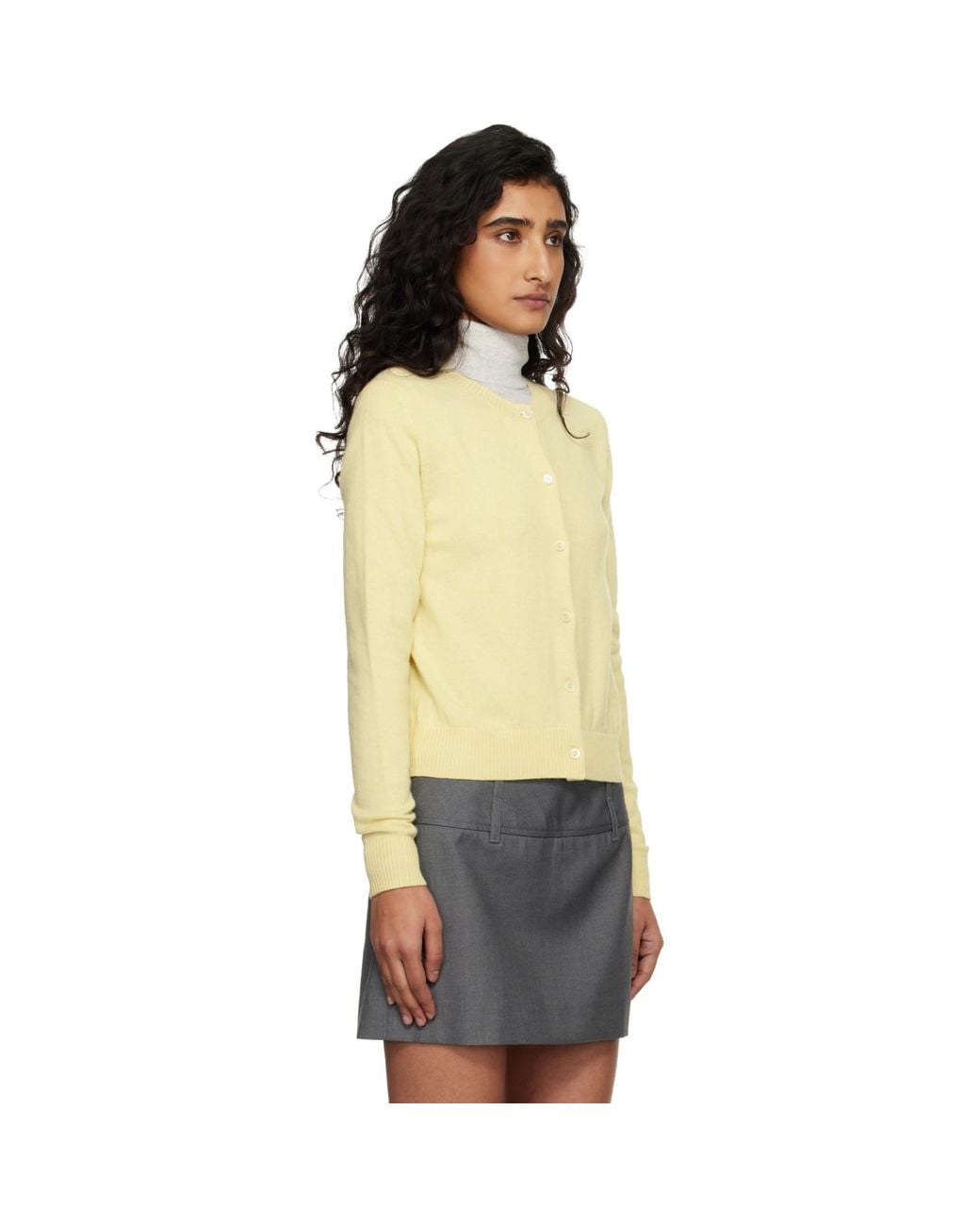 DUNST Orange Essential Crewneck Knit Cardigan