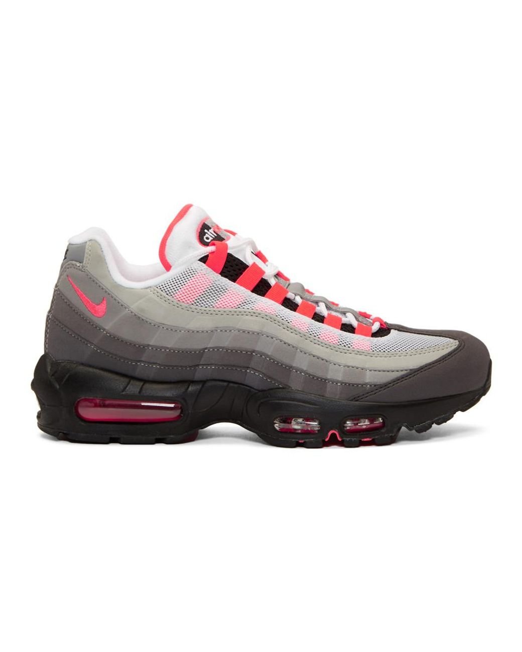 Nike Grey And Pink Air Max 95 Og Sneakers in White | Lyst