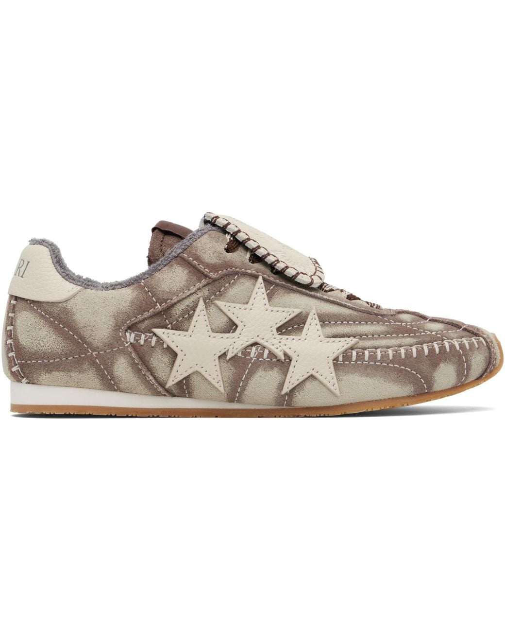 Amiri Gray Taupe Pacific Flat Sneakers