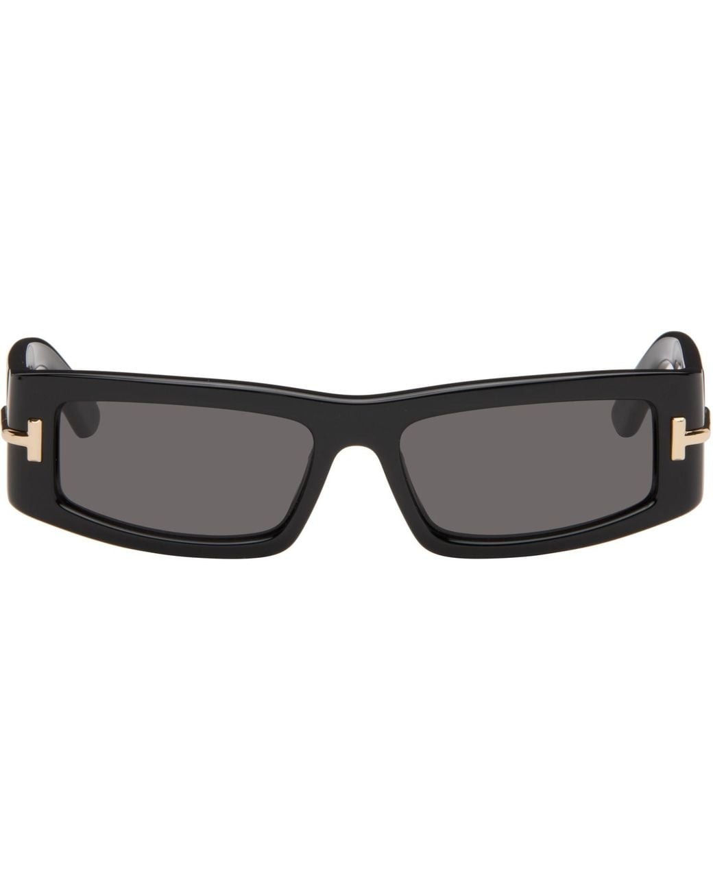 Tom Ford Gray Icon Rectangular Acetate Sunglasses
