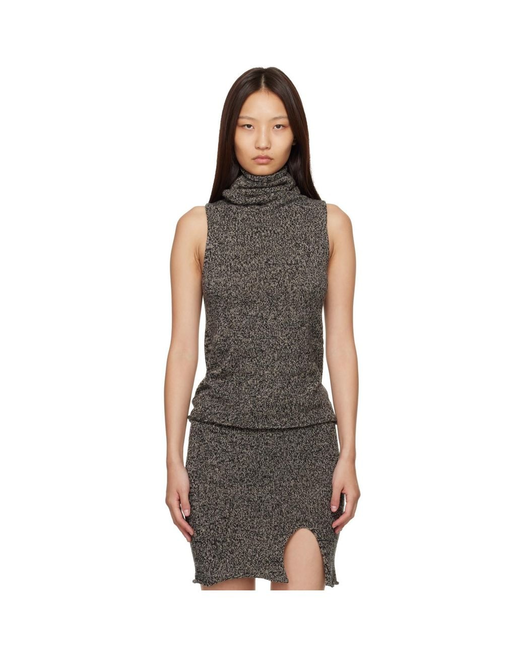 Baserange Black Kem Turtleneck Vest