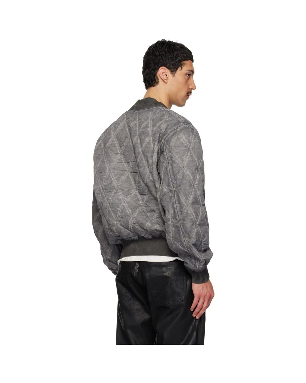 DIESEL Gray J-Type-Treat Bomber Jacket for men