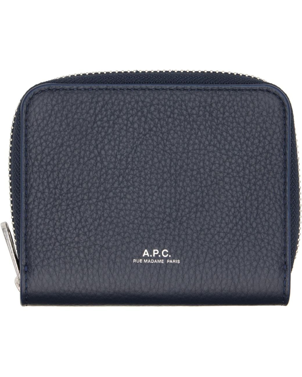 A.P.C. Blue Chelsea Zip Wallet for men