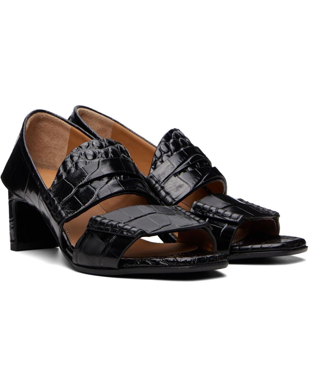 Our Legacy Black Court Heeled Sandals