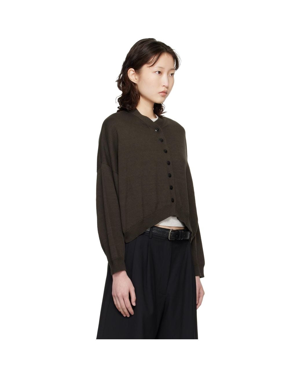 Cordera Black Cotton & Cashmere Cardigan