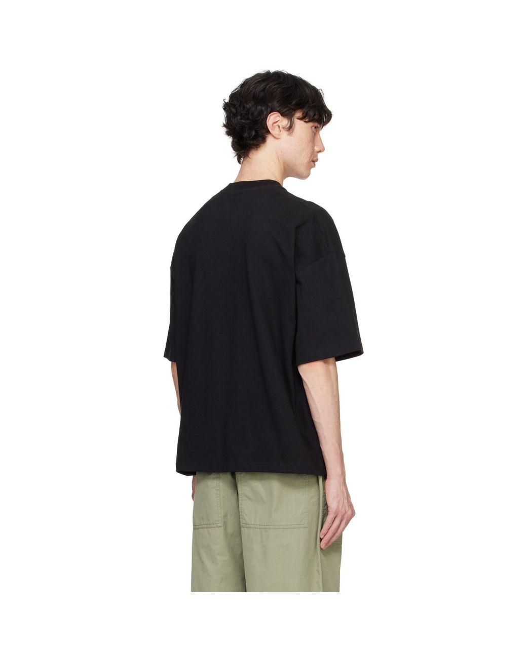 Bottega Veneta Black Pima Cotton Jersey Oversized T-Shirt for men