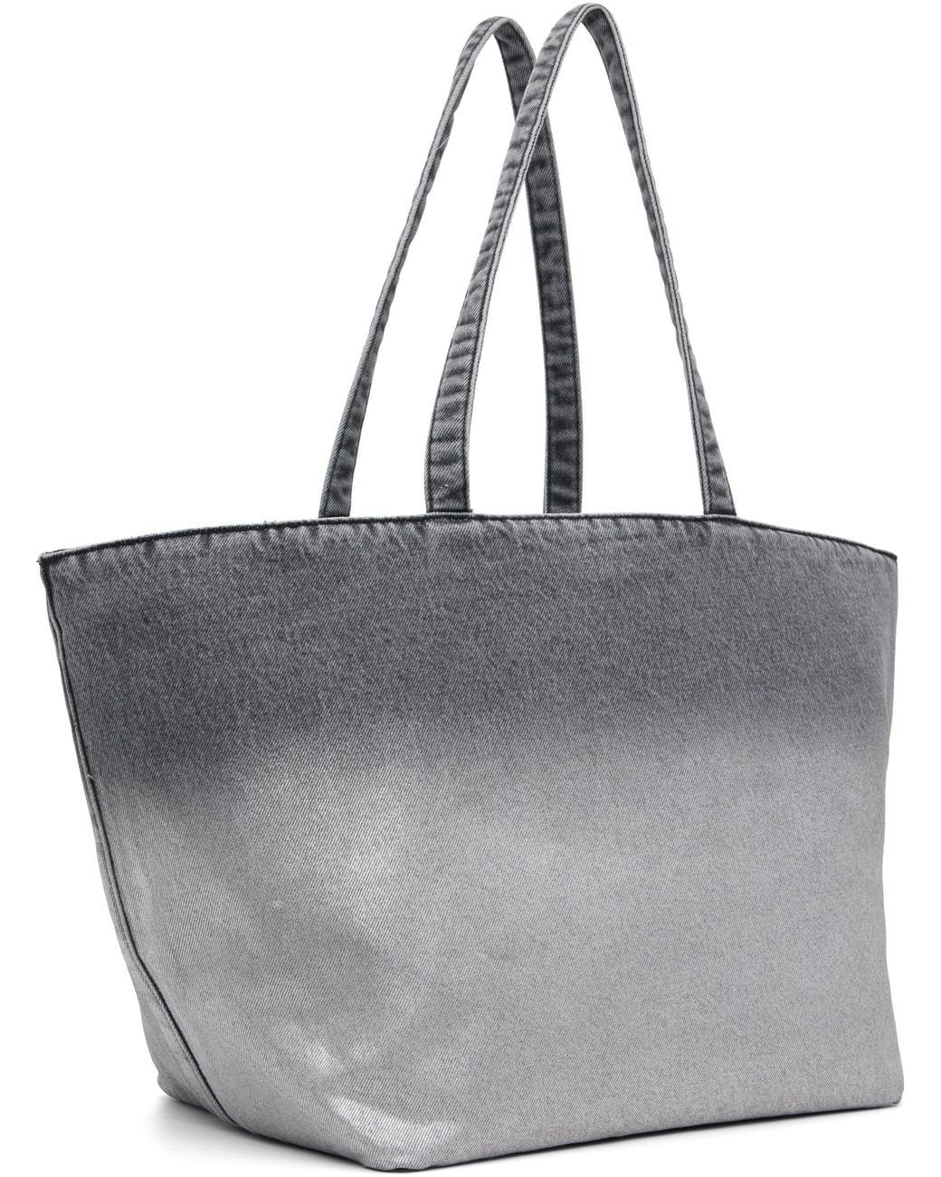 Alexander Wang Gray Denim Punch Large Tote