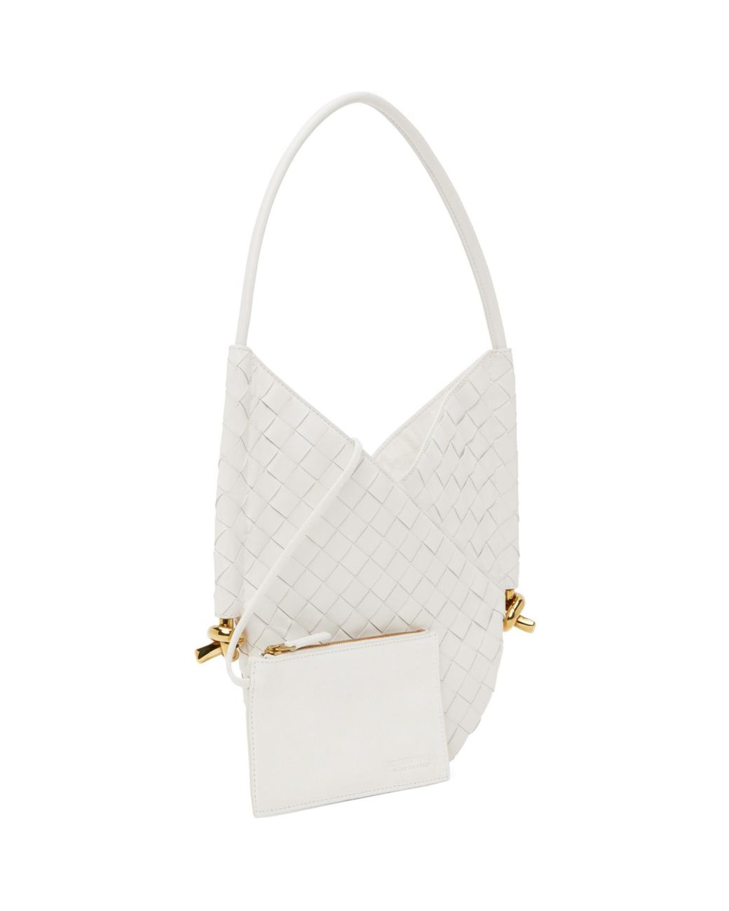 Bottega Veneta White Small Solstice Shoulder Bag