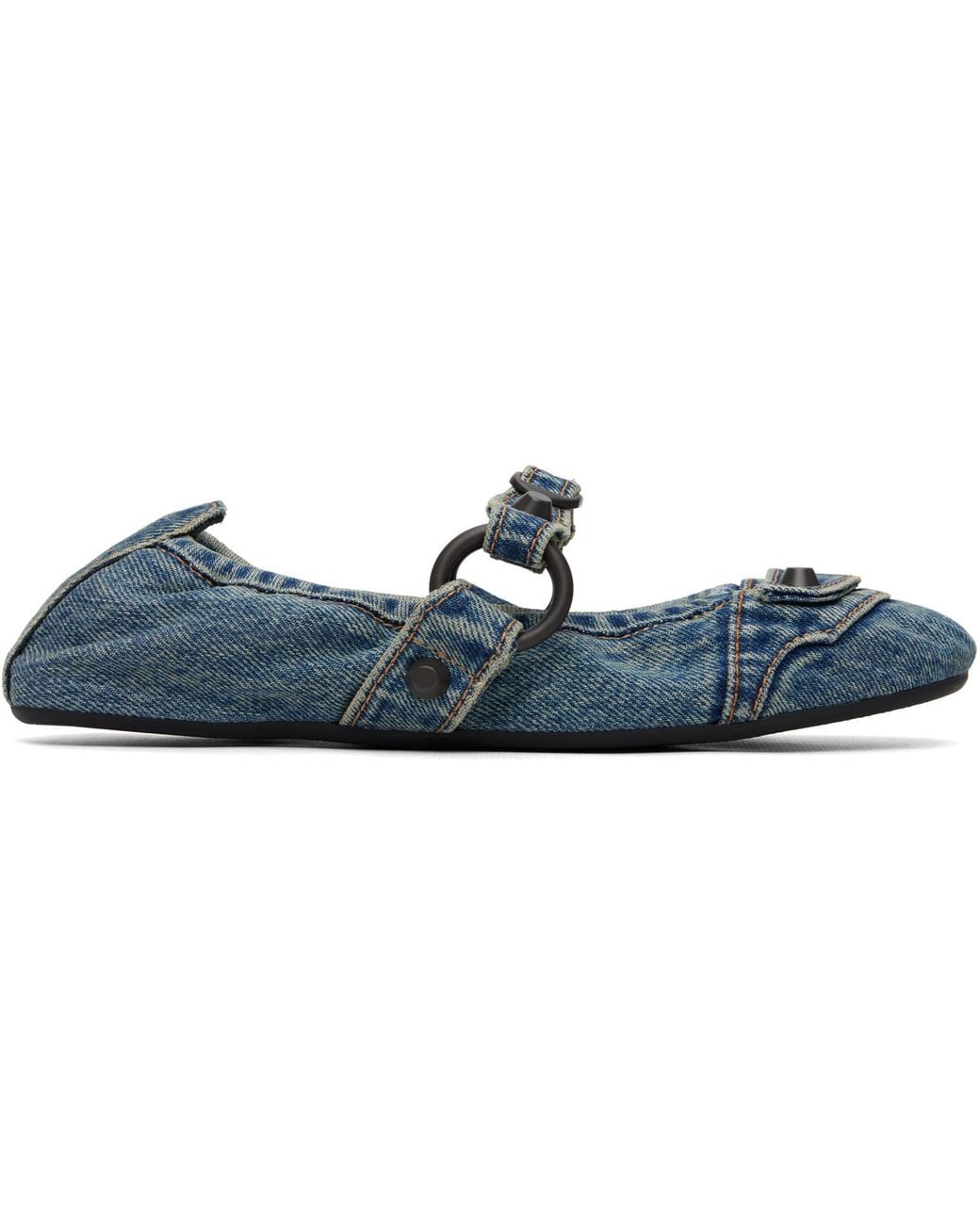 Balenciaga Blue City Ballerina Flats