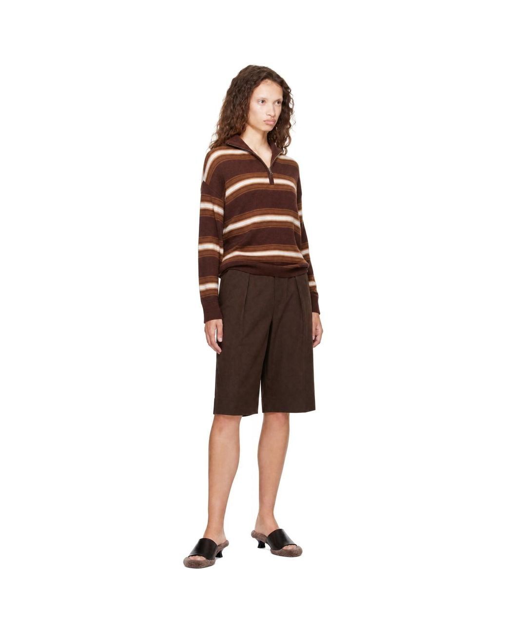 Staud Brown Hudson Cashmere Sweater