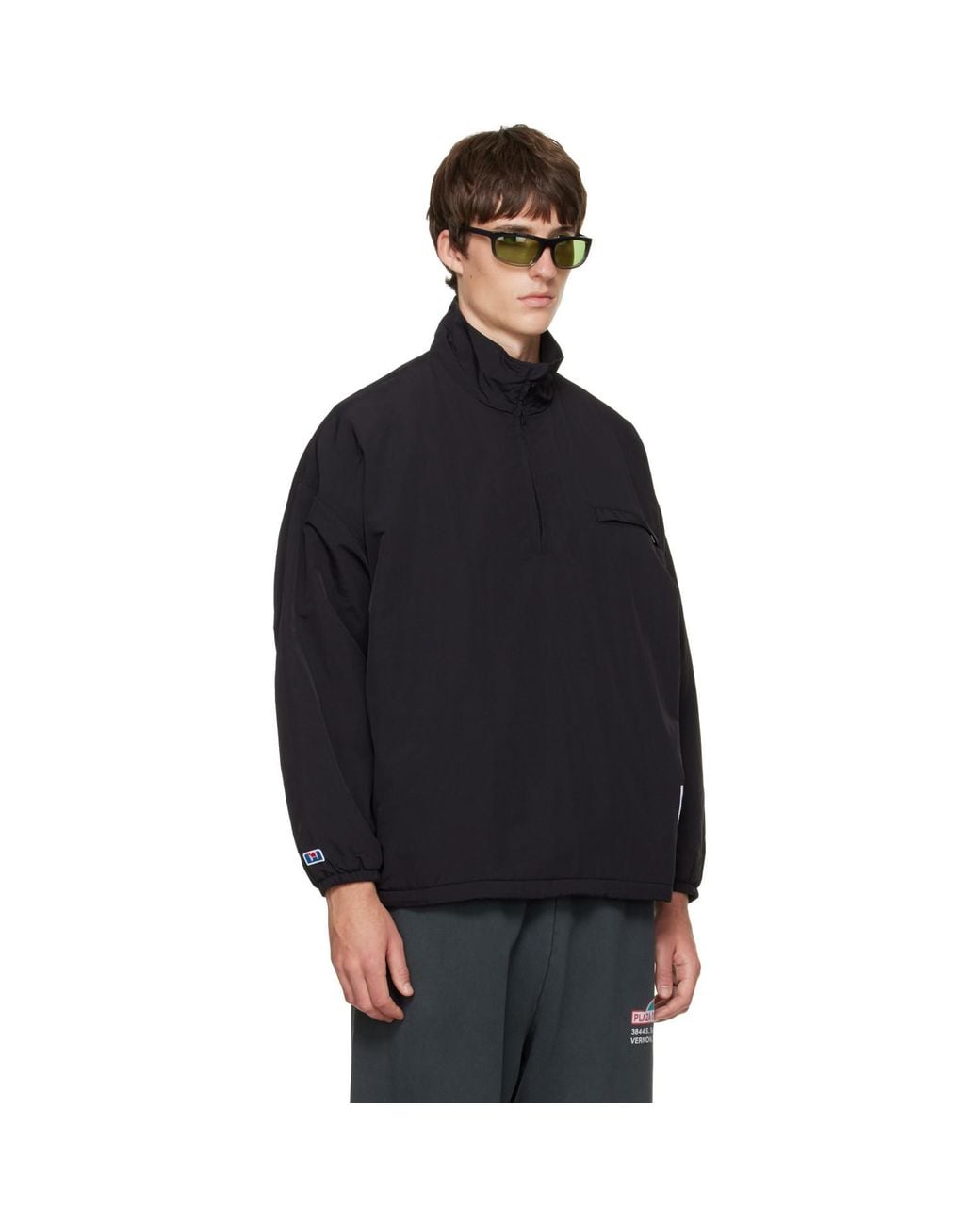 Willy Chavarria Black 'Willy' Polar Fleece Sweater for men