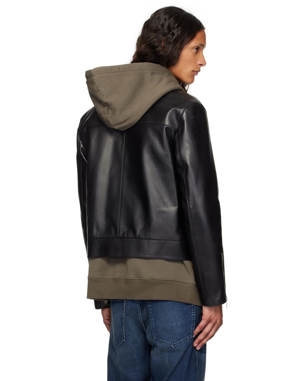 Lanvin Zip Leather Jacket in Black for Men | Lyst UK