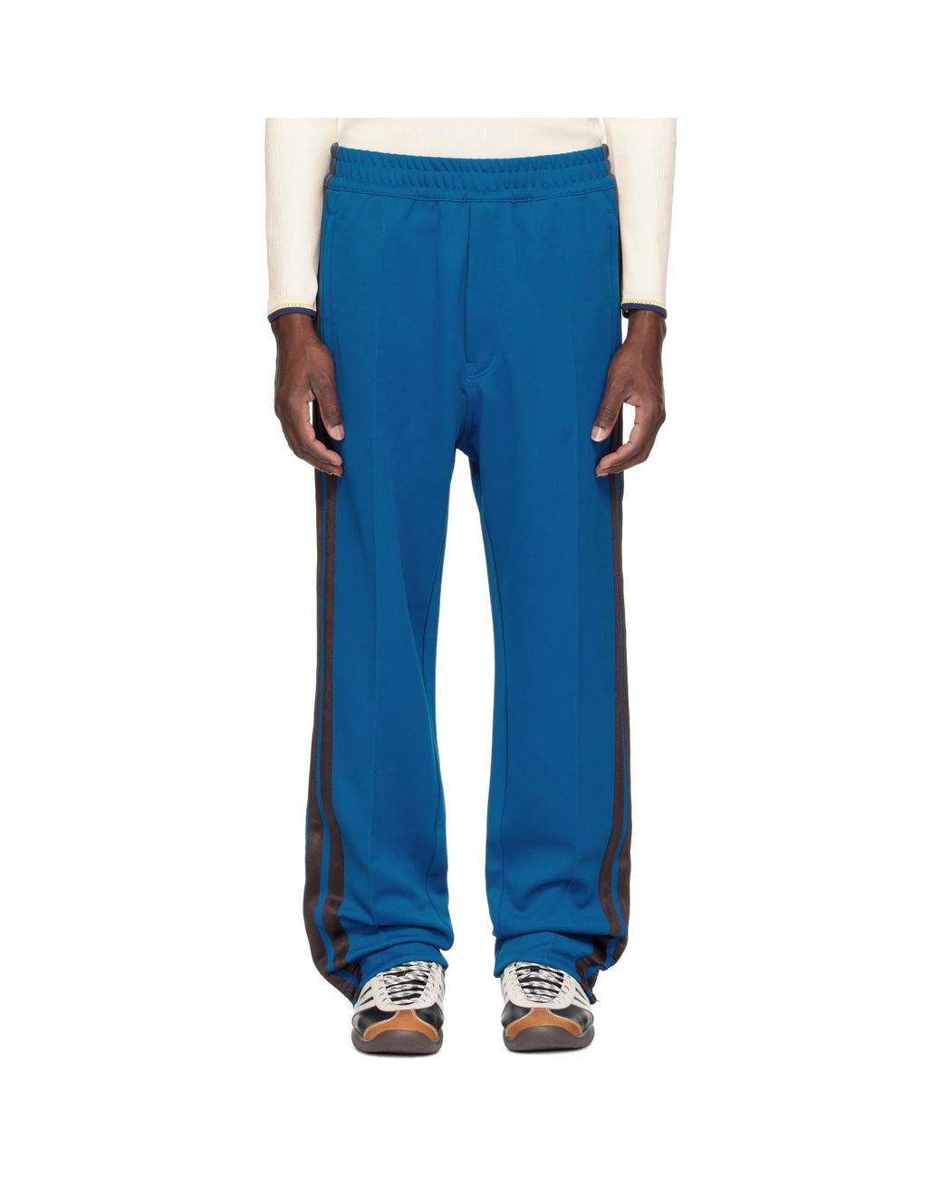 Wales Bonner Blue Y-3 Edition End Track Pants for men