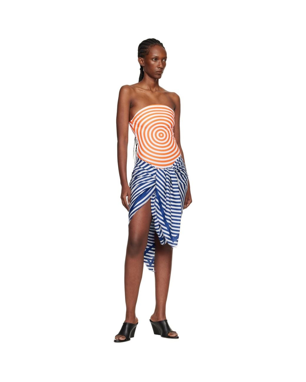 Jean Paul Gaultier Blue 'The Target' Cover-Up Scarf