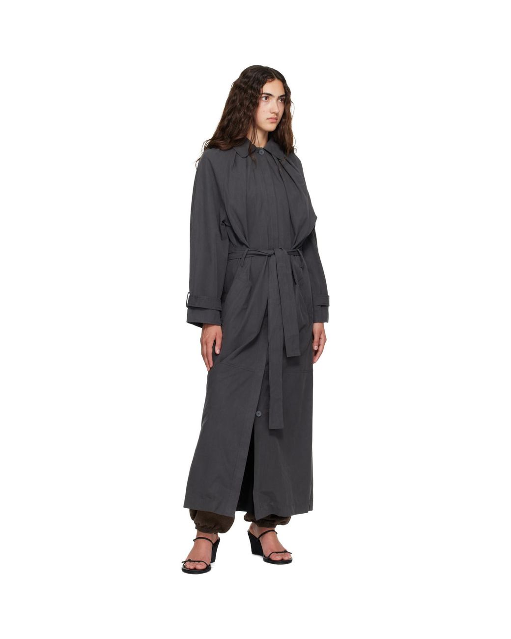 Belle Anna Gray Laurel Trench Coat