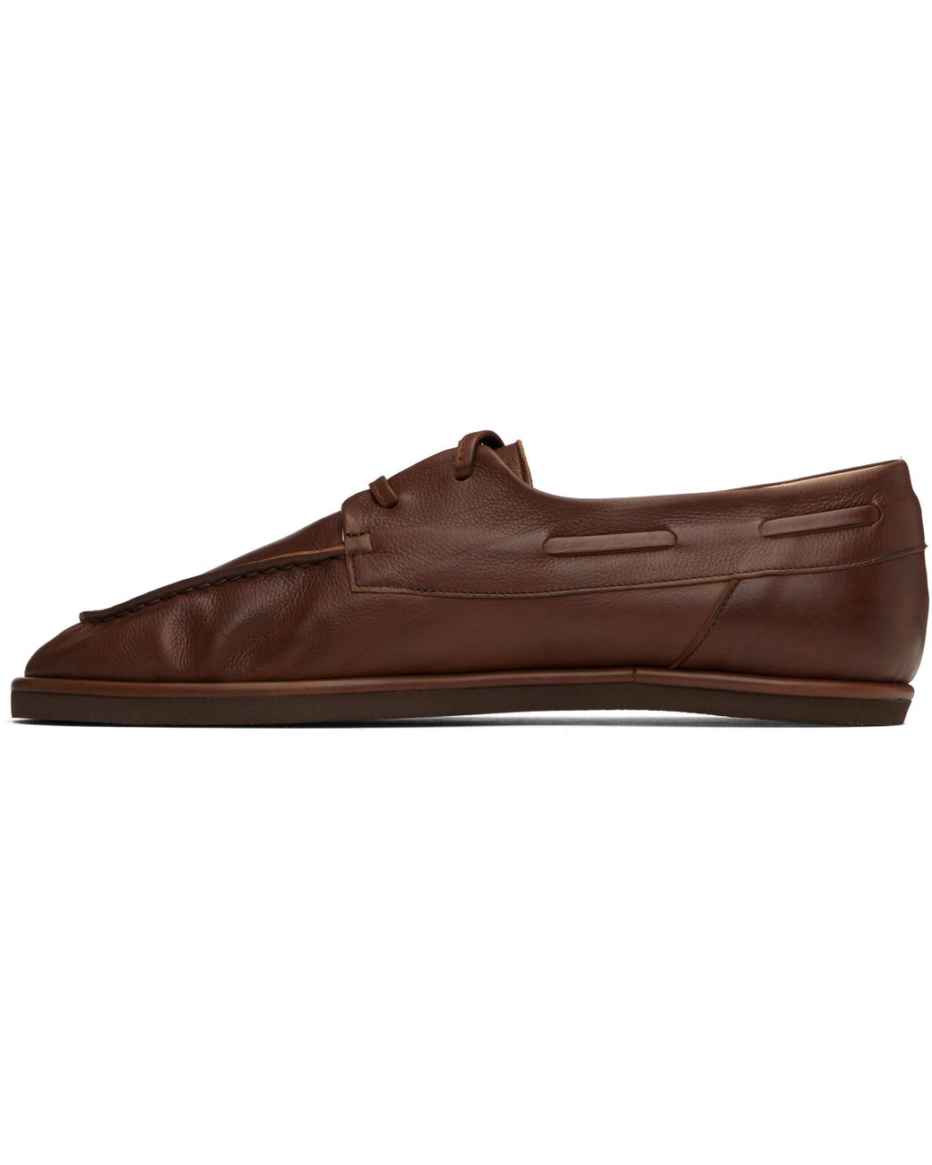 AURALEE Soft Leather Deck Shoes in Brown for Men | Lyst UK