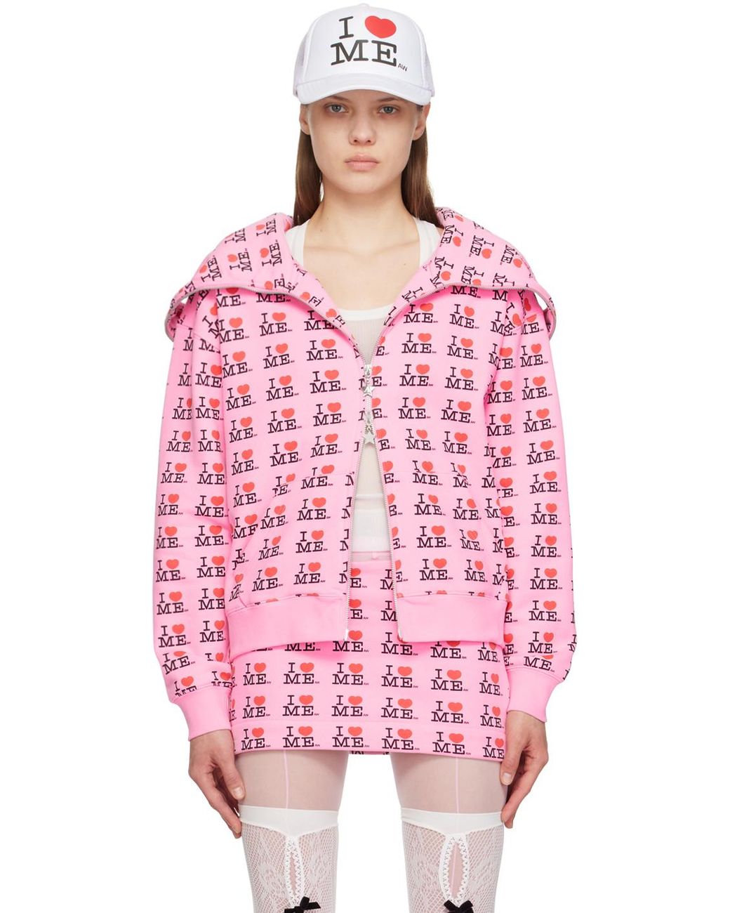 Ashley Williams 'I Heart Me' Hoodie in Pink | Lyst
