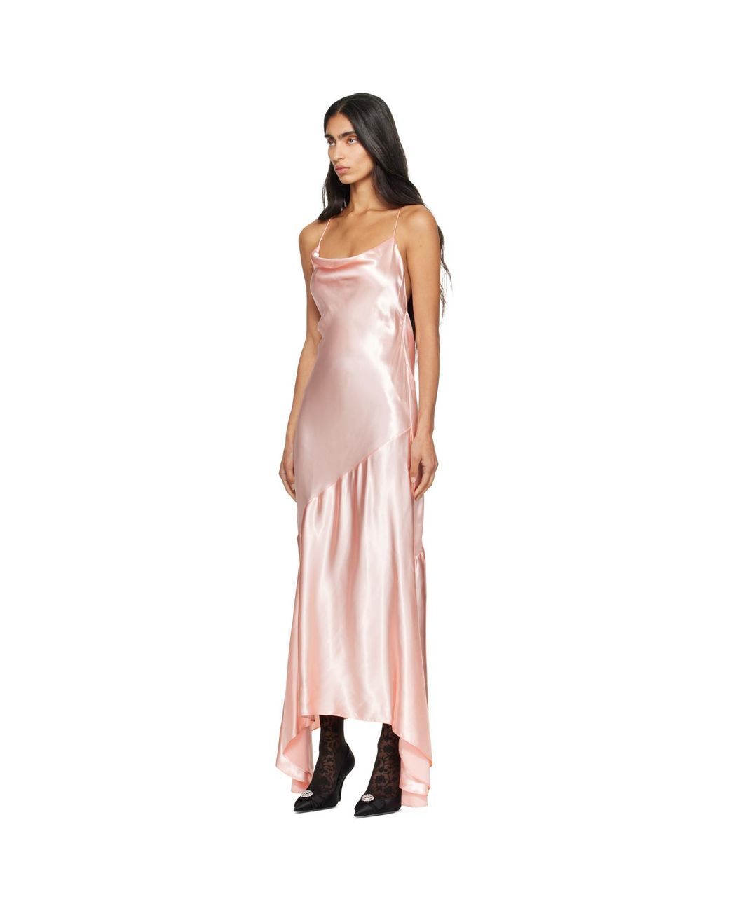 Mugler Pink Floating Midi Dress