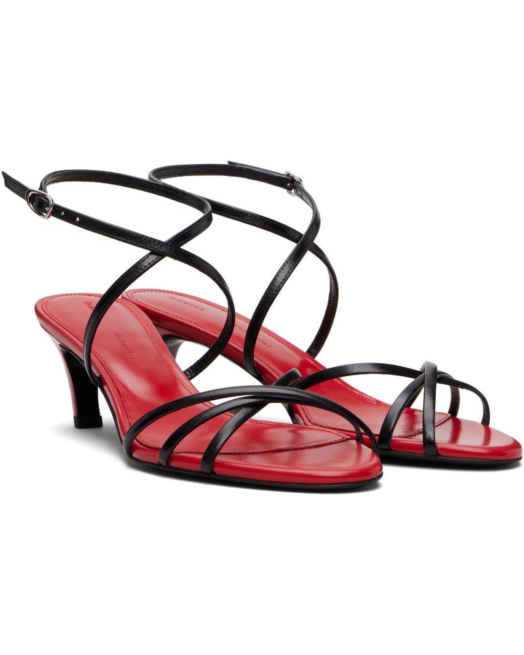 Proenza Schouler Black Uma Ankle Strap Heeled Sandals