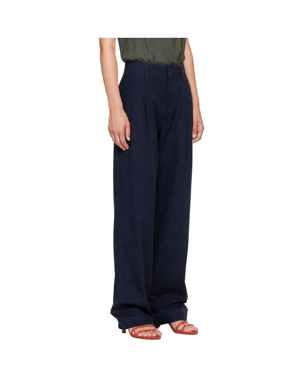 Maryam Nassir Zadeh Blue Abdou Cotton Twill Trousers