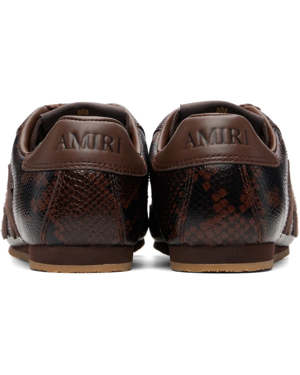 Amiri Brown Python Pacific Flat Sneakers