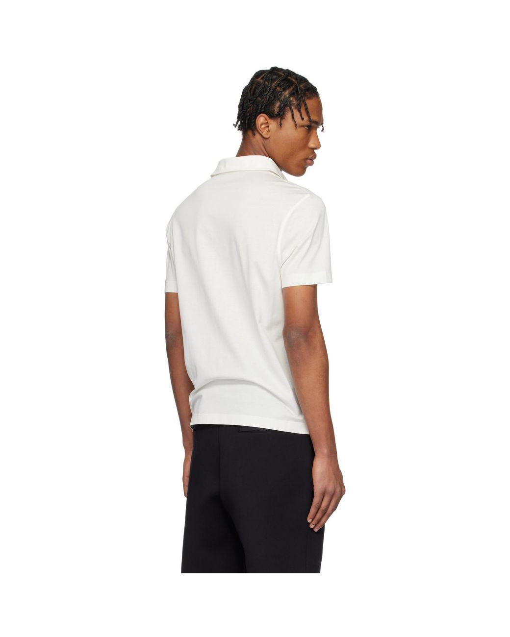 Moncler White Archivio Ss Polo for men