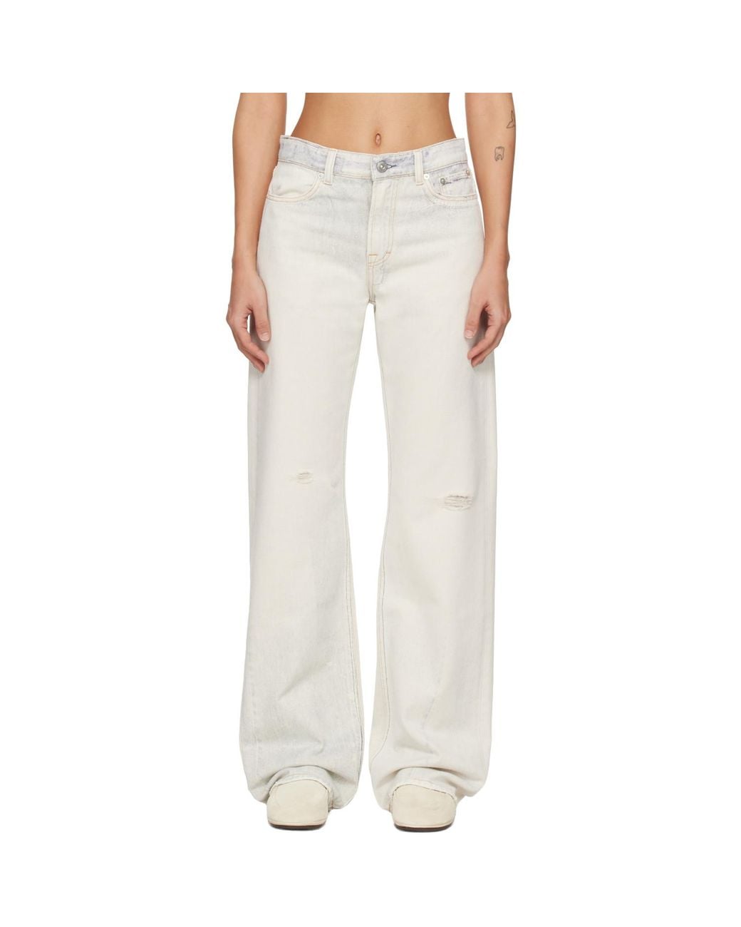 Our Legacy White Off- Wata Cut Jeans