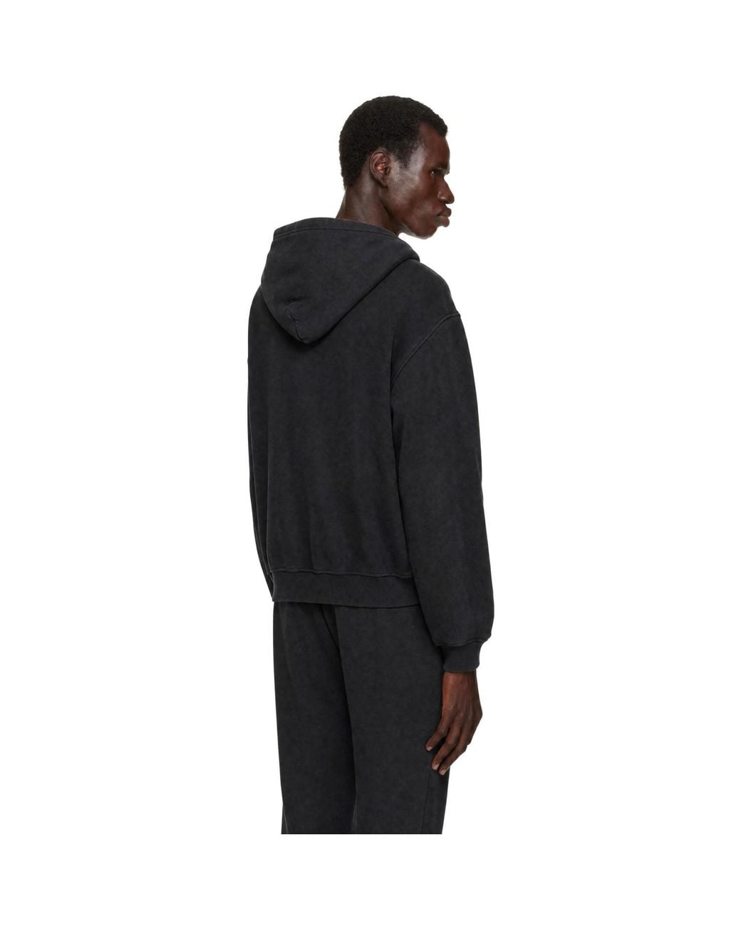 Alexander Wang Black Crystal Hotfix 'I Heart Aw' Hoodie for men