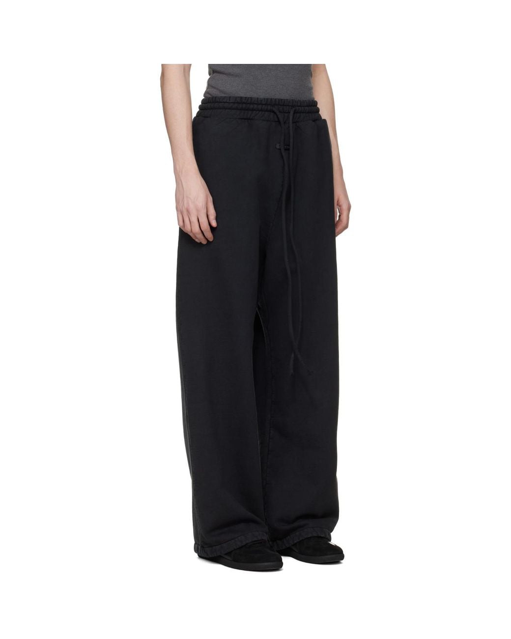 Fear Of God Black Sunfaded Wide Leg Sweatpants for men