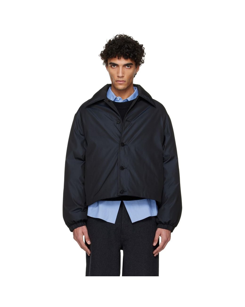 Jil Sander Black Blouson Jacket for men