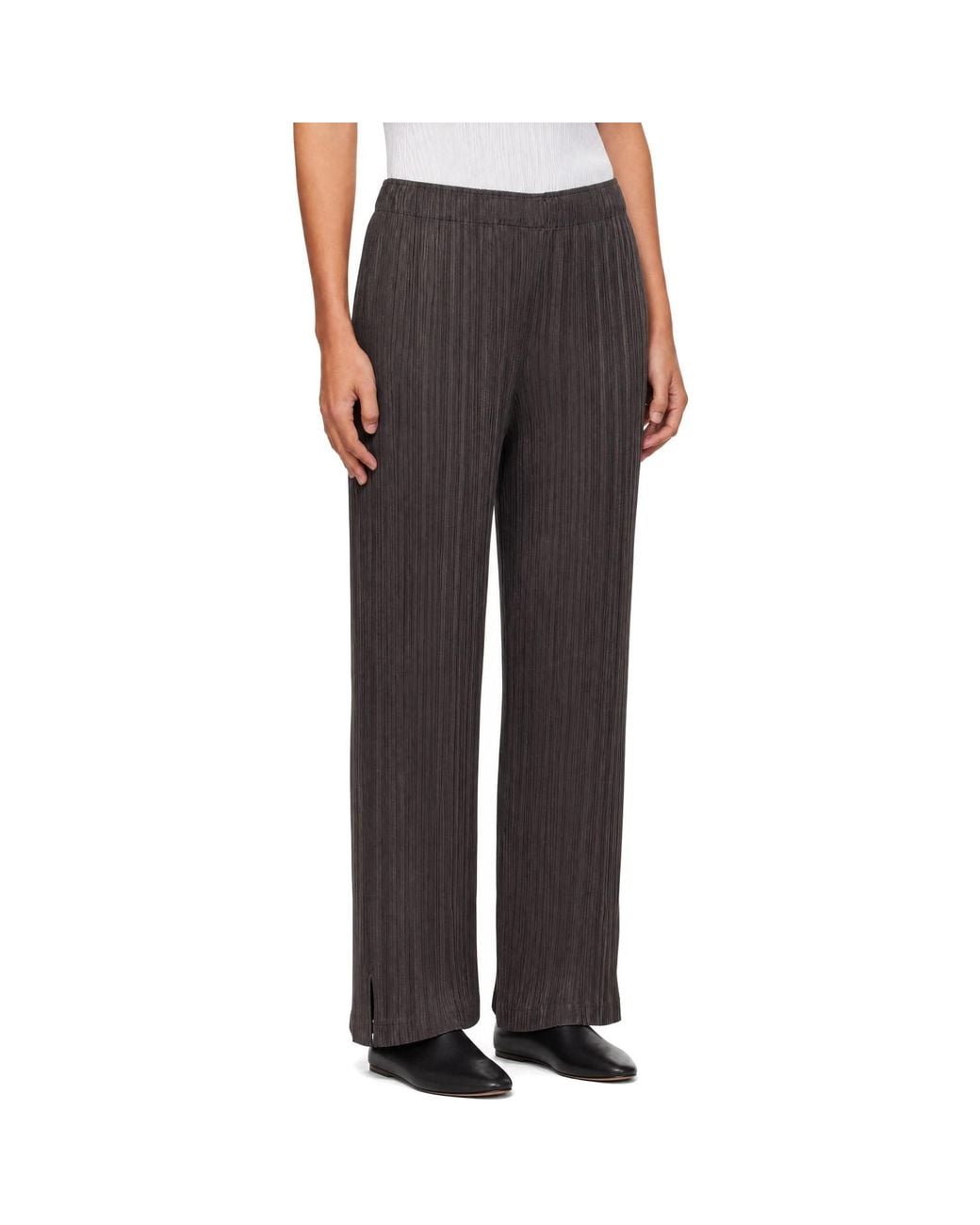 Pleats Please Issey Miyake Gray Thicker Bottoms 2 Trousers