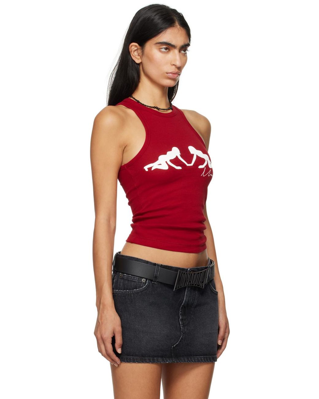 トップス MOWALOLA MAXINE TANK Mowalola Maxine Tank Top in Red | Lyst Australia