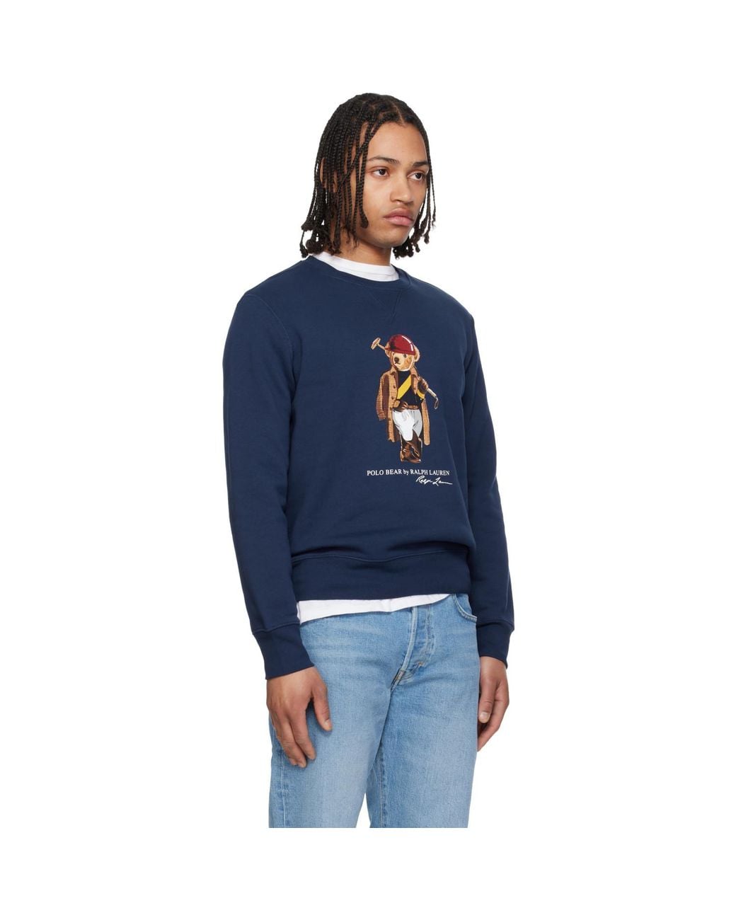 Polo Ralph Lauren Blue Polo Bear Fleece Sweatshirt for men