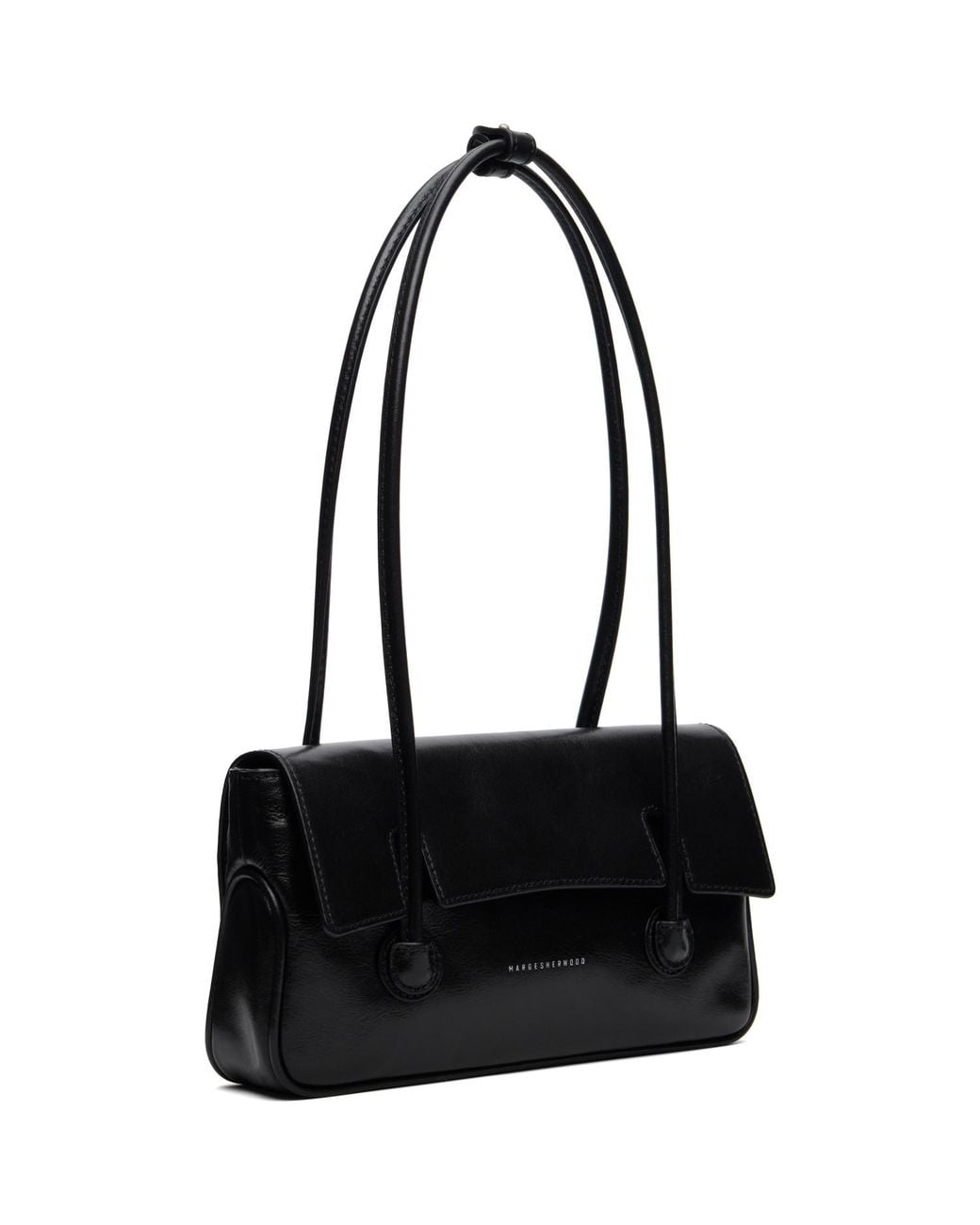 MARGE SHERWOOD Black Flap Small Bag