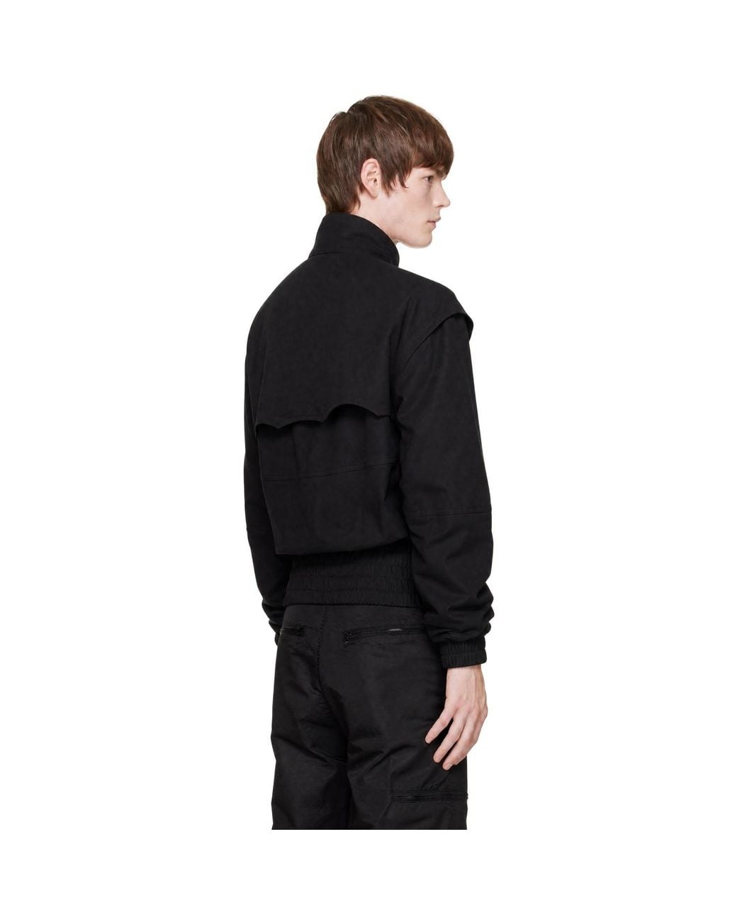 HYACYN Black Notgnirrah Jacket for men