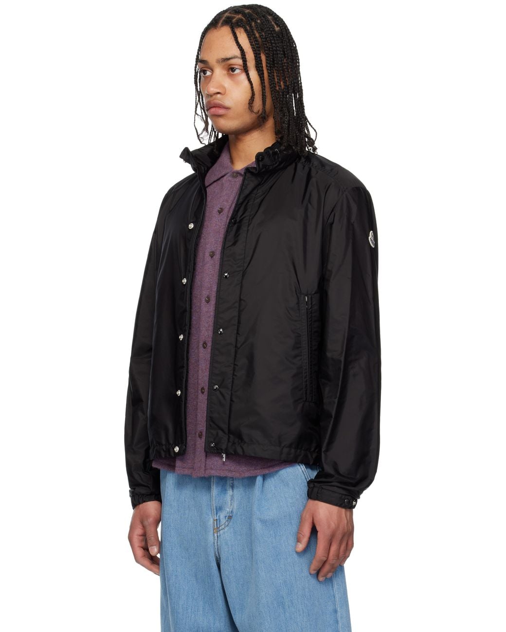 Moncler Black Montriond Hooded Windbreaker Jacket for men