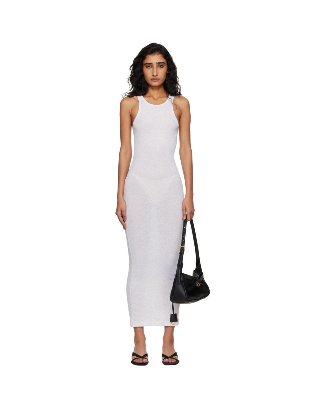 Entire studios Black Muscle Tank Midi Dress