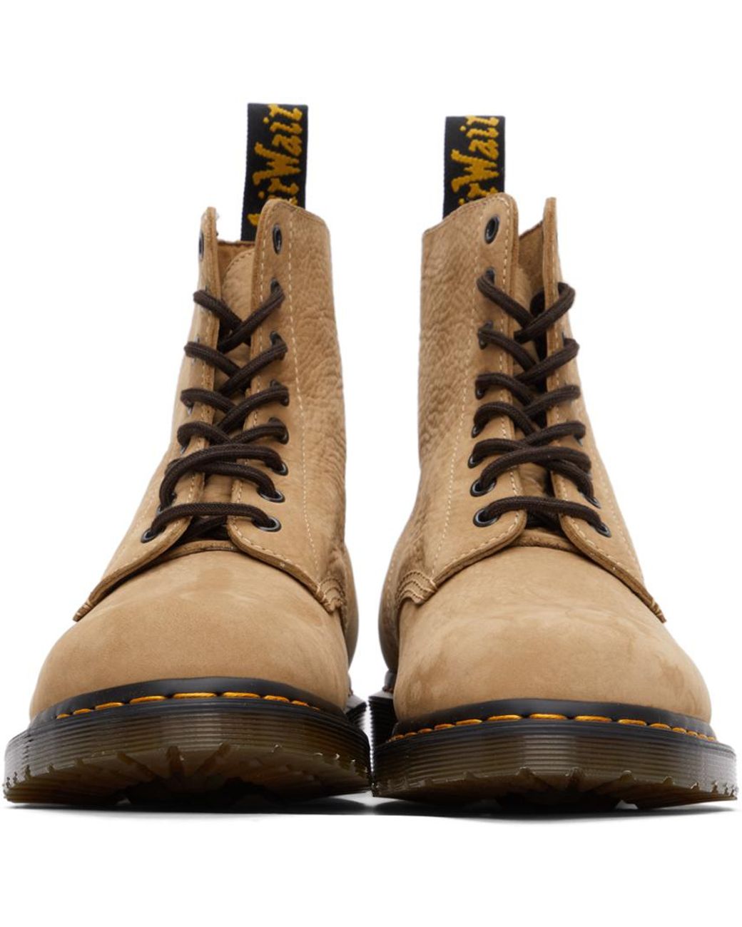 Dr. Martens Suede Tan Nubuck 1460 Pascal Boots in Sand (Brown) | Lyst