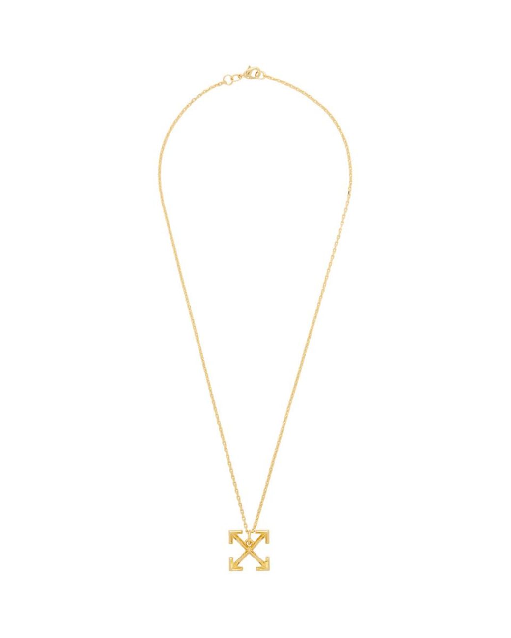 Off-White c/o Virgil Abloh Gold Short Multi Paperclip Necklace in Metallic