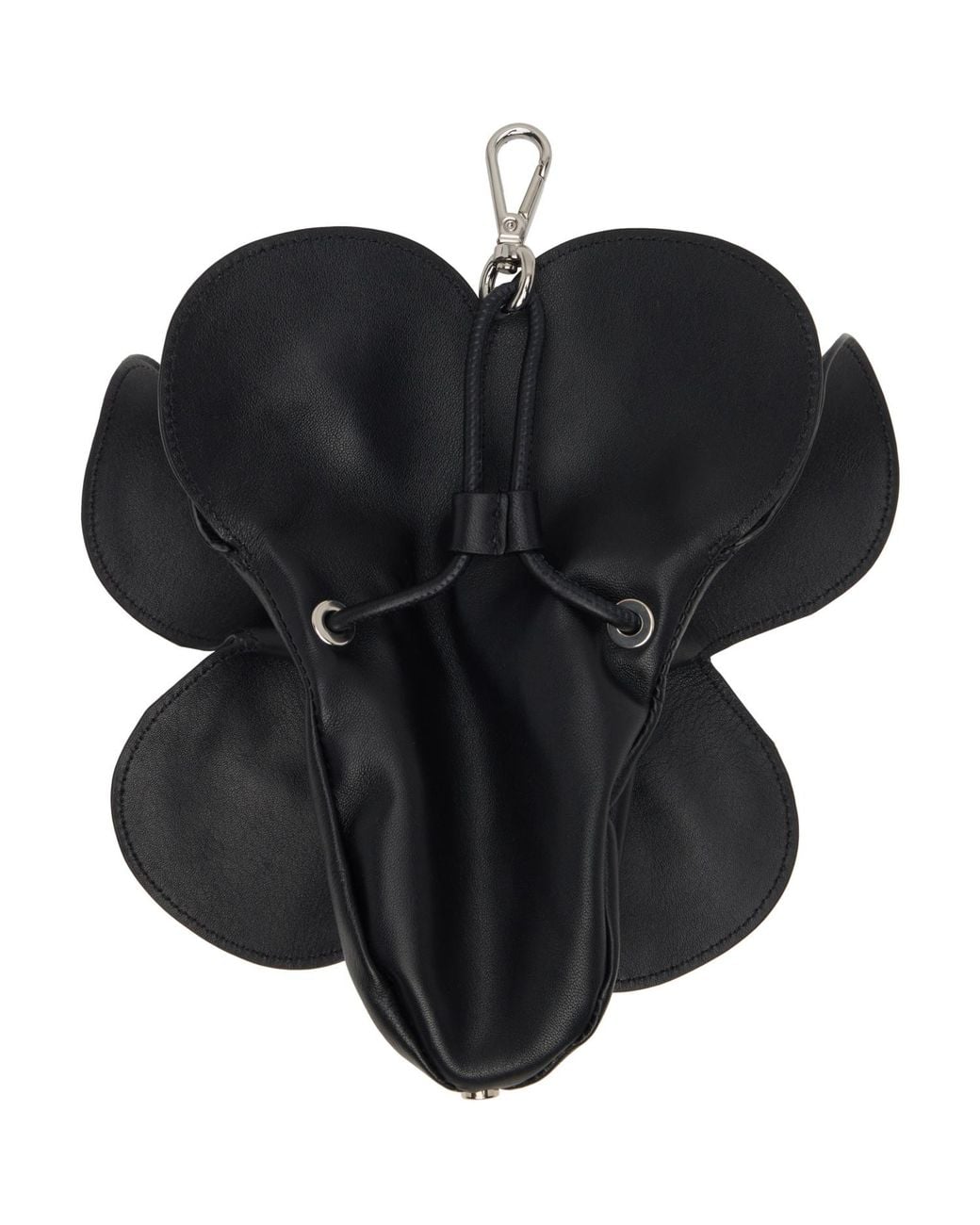 Simone Rocha Black Flower Coinpurse Keychain