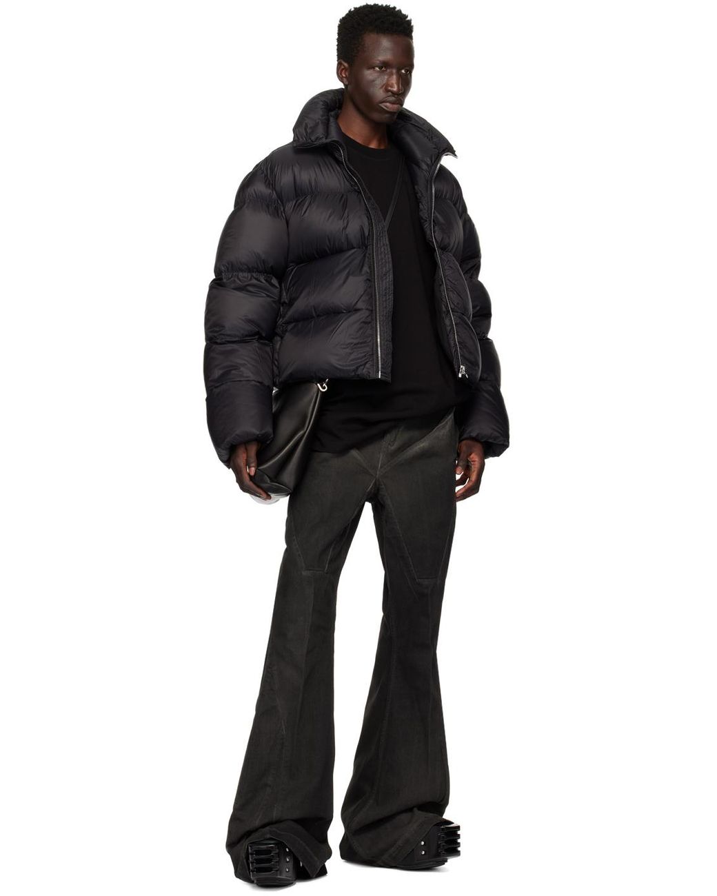 国内発送 RICK OWENS Porterville タートル ダウンジャケット Black Porterville Turtle Down Jacket by Rick Owens on Sale