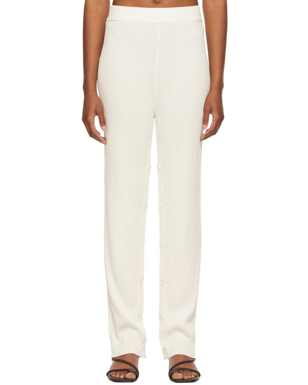 Christopher Esber Synthetic Off-white Deconstruct Knit Lounge Pants in ...
